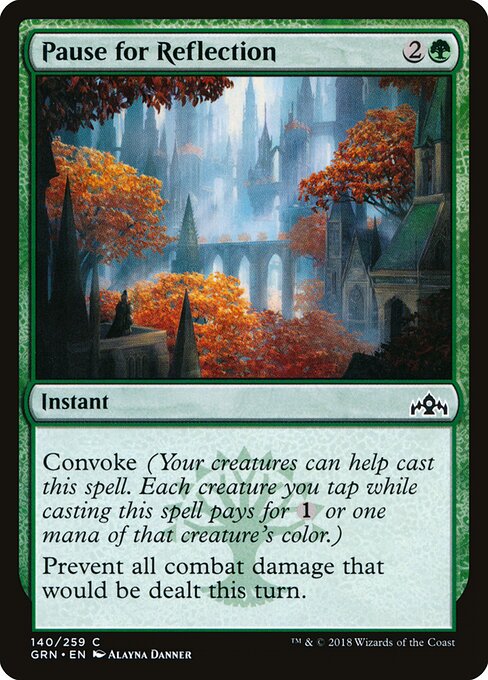 Pause for Reflection – Guilds of Ravnica (GRN-140) Magic: The Gathering card