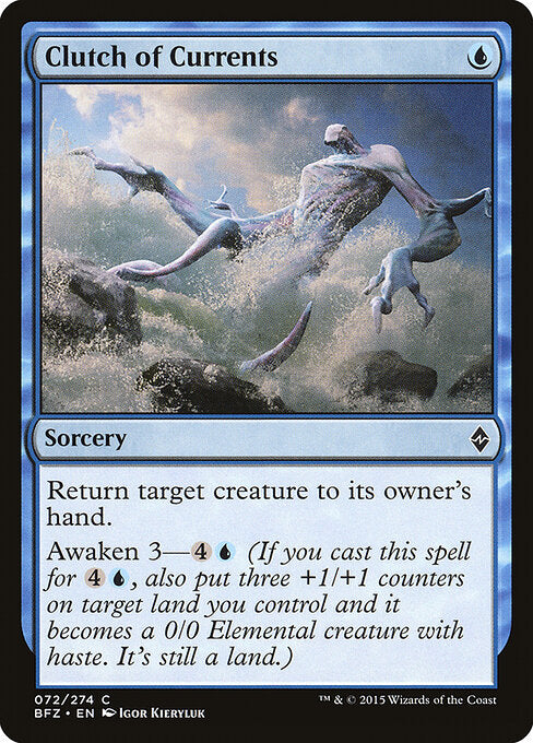 Clutch of Currents – Battle for Zendikar (BFZ-72) Magic: The Gathering card