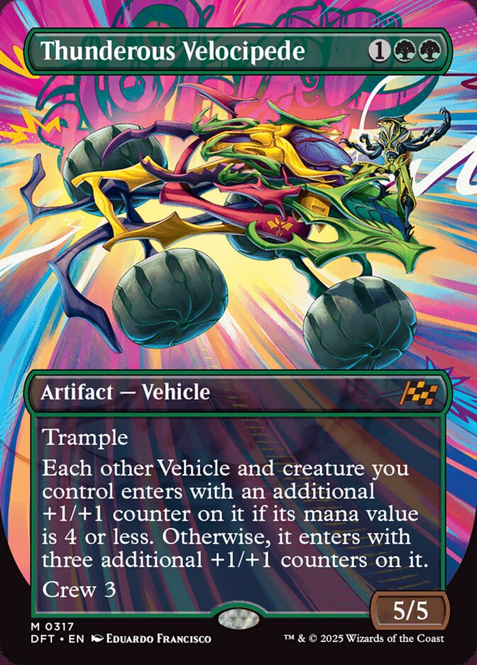 Magic-kaart Thunderous Velocipede DFT-317 uit Aetherdrift (Mythic)
