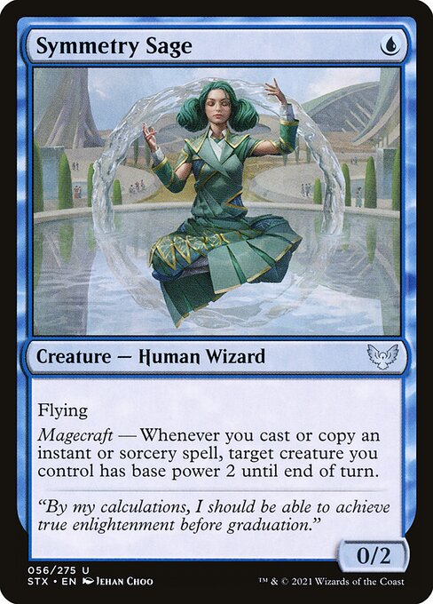 Symmetry Sage – Strixhaven: School of Mages (STX-56) Magic: The Gathering card Hauptbild