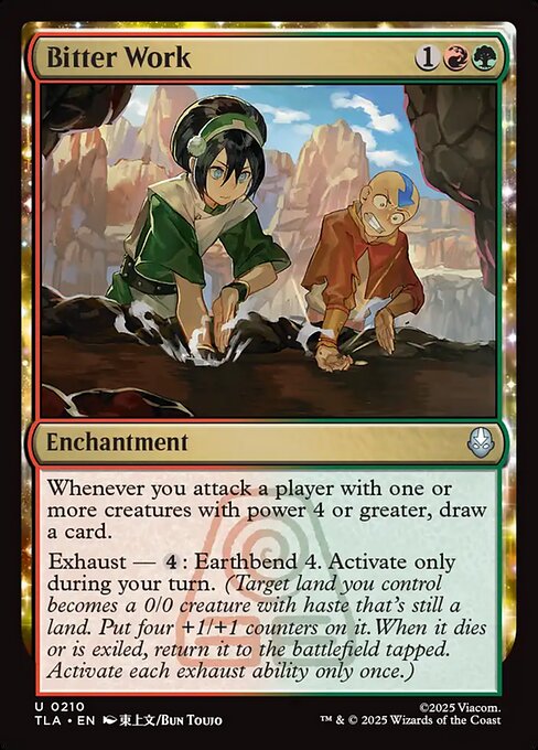 Bitter Work – Magic: The Gathering | Avatar: The Last Airbender (TLA-210) Magic: The Gathering card