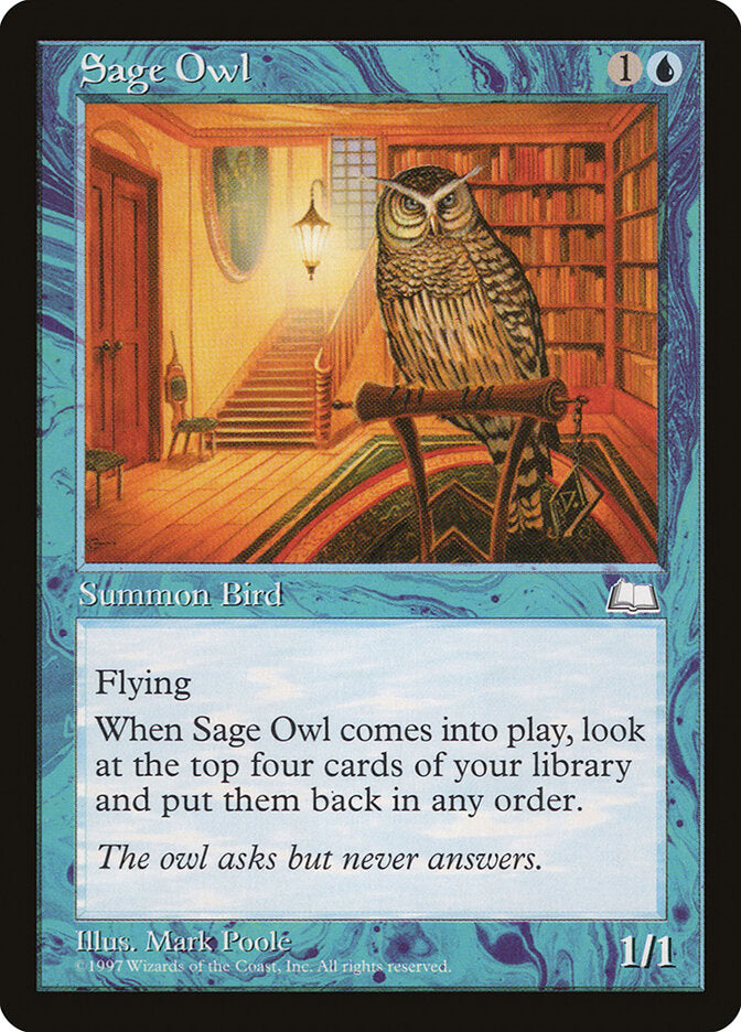 Magic-kaart Sage Owl WTH-52 uit Weatherlight (Common) Hoofdafbeelding