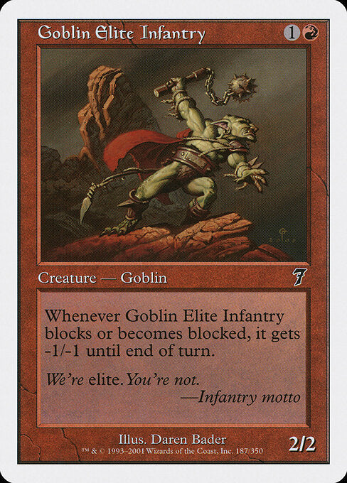 Goblin Elite Infantry – Seventh Edition (7ED-187) Magic: The Gathering card