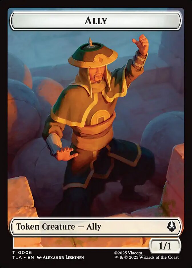 Magic-kaart Ally Token (W 1/1) // Clue Token TTLA-T 6/17 uit Magic: The Gathering | Avatar: The Last Airbender: Tokens (Token)
