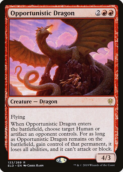 Opportunistic Dragon – Throne of Eldraine (ELD-133) Magic: The Gathering card