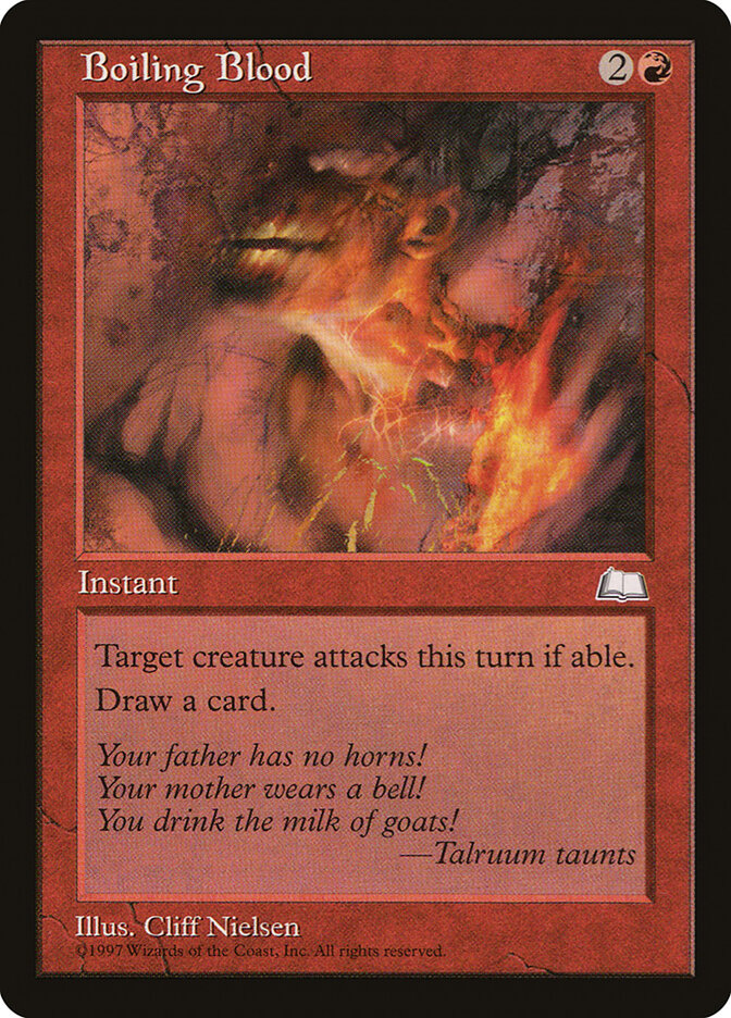 Magic-kaart Boiling Blood WTH-92 uit Weatherlight (Common) Imagen principal del producto