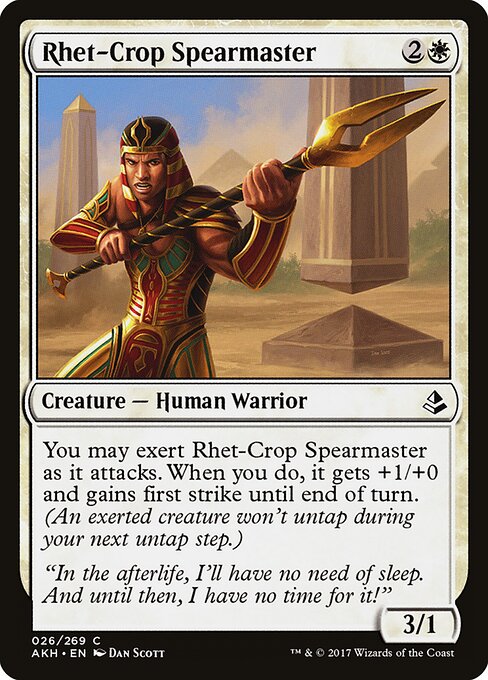 Rhet-Crop Spearmaster – Amonkhet (AKH-26) Magic: The Gathering card