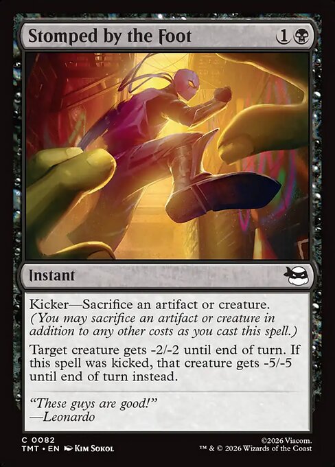 Stomped by the Foot – Teenage Mutant Ninja Turtles (TMT-82) Magic: The Gathering card