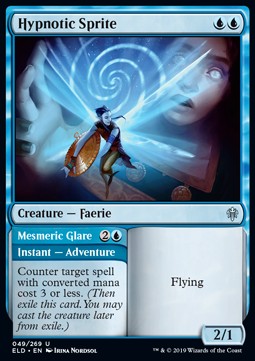 Hypnotic Sprite // Mesmeric Glare - Throne of Eldraine (Uncommon) [ELD-49] Hover Image