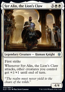 Syr Alin, the Lion's Claw - Throne of Eldraine (Uncommon) [ELD-32]