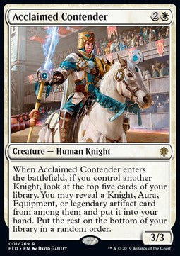 Acclaimed Contender - Throne of Eldraine (Rare) [ELD-1] Hover Image