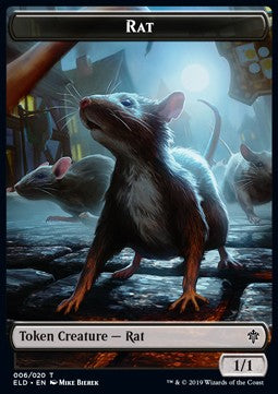 Rat Token (Black 1/1) - Throne of Eldraine: Extras (Token) [XELD-T06] Image principale du produit