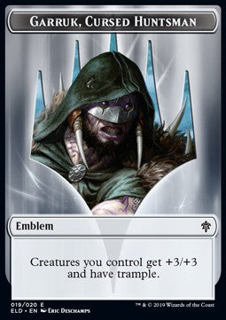 Garruk, Cursed Huntsman Emblem - Throne of Eldraine: Extras (Token) [XELD-T19]