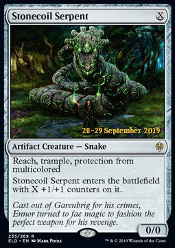 Stonecoil Serpent (V.1) - Throne of Eldraine: Promos (Rare) [PELD-235]
