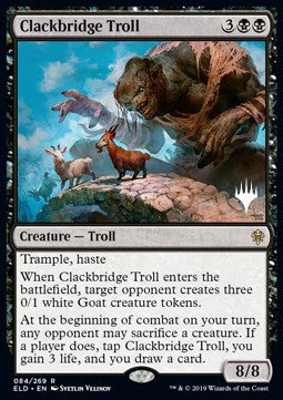 Clackbridge Troll (V.2) - Throne of Eldraine: Promos (Rare) [PELD-84] Imagen principal del producto