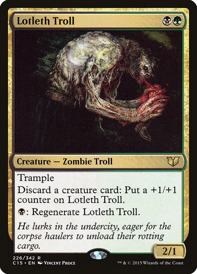 Magic-kaart Lotleth Troll C15-226 uit Commander 2015 (Rare)