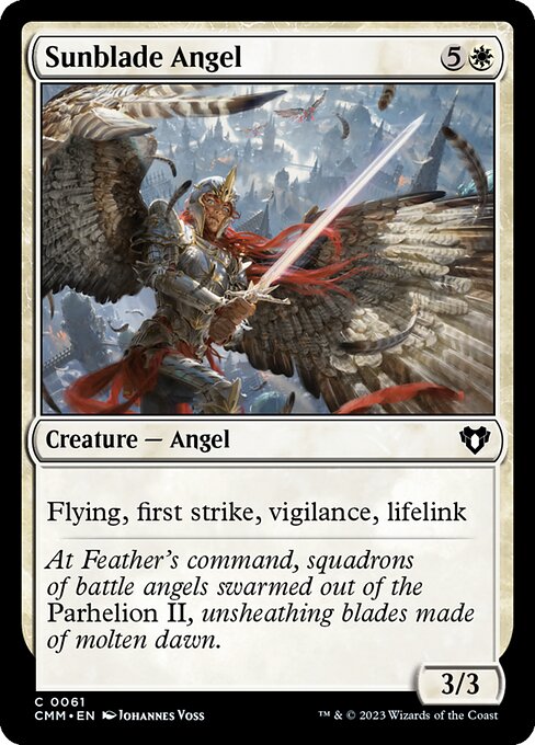 Sunblade Angel – Commander Masters (CMM-61) Magic: The Gathering card