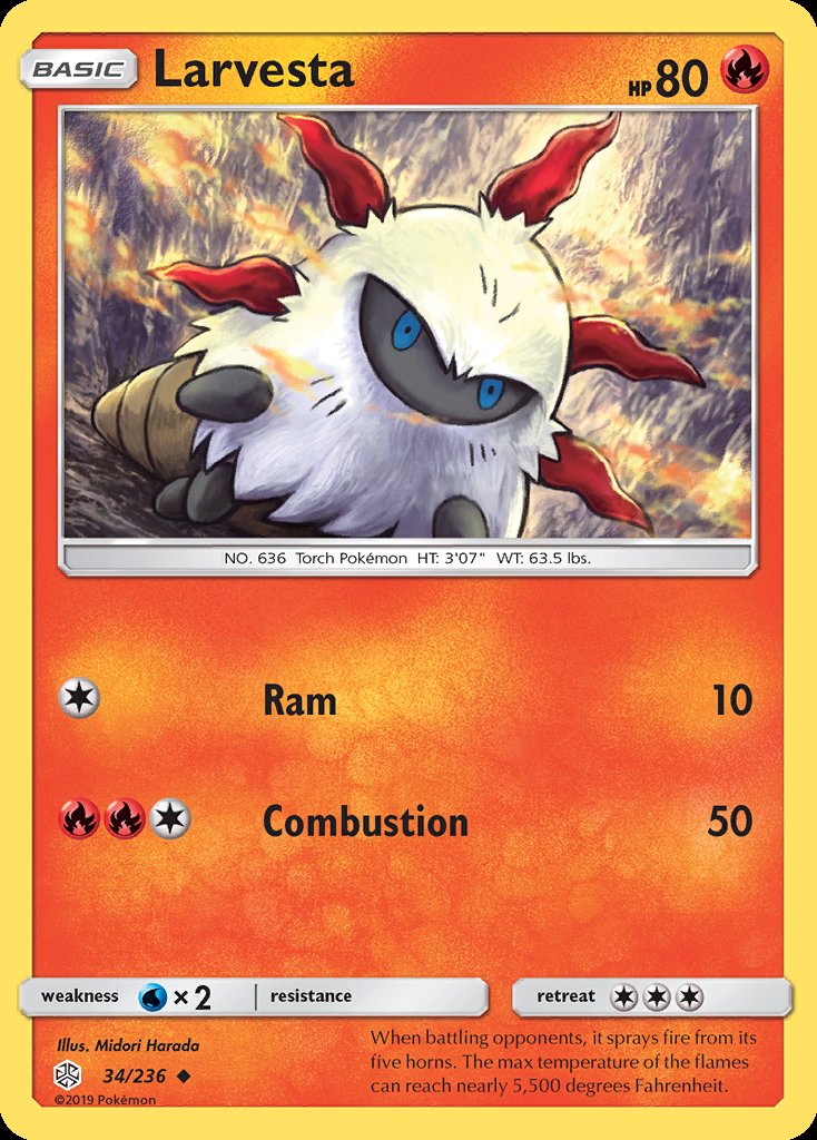 Larvesta - Cosmic Eclipse (Uncommon) [CEC-34] Imagen principal del producto