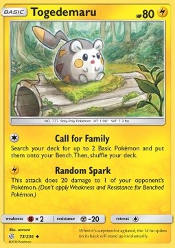 Togedemaru - Cosmic Eclipse (Uncommon) [CEC-73] Main image