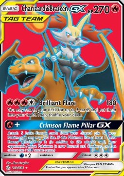 Charizard & Braixen GX - Cosmic Eclipse (Ultra Rare) [CEC-212] Immagine principale del prodotto