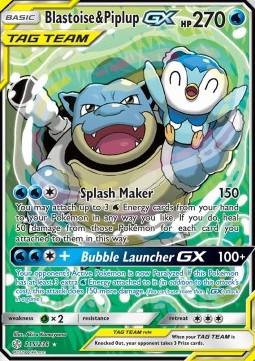 Blastoise & Piplup GX - Cosmic Eclipse (Ultra Rare) [CEC-215] Immagine principale del prodotto