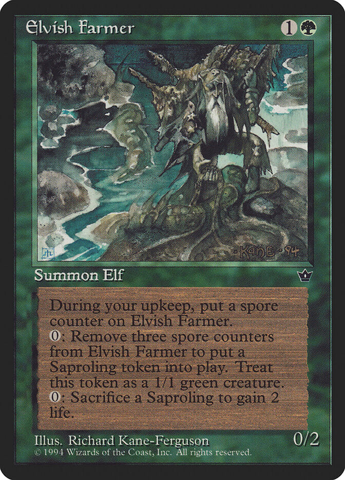 Magic-kaart Elvish Farmer FEM-66 uit Fallen Empires (Rare)