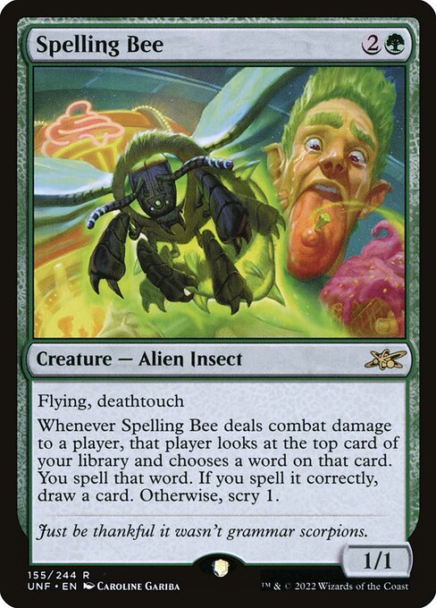 Spelling Bee – Unfinity (UNF-155) Magic: The Gathering card