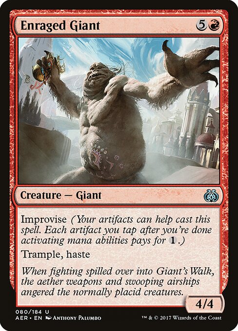 Enraged Giant – Aether Revolt (AER-80) Magic: The Gathering card