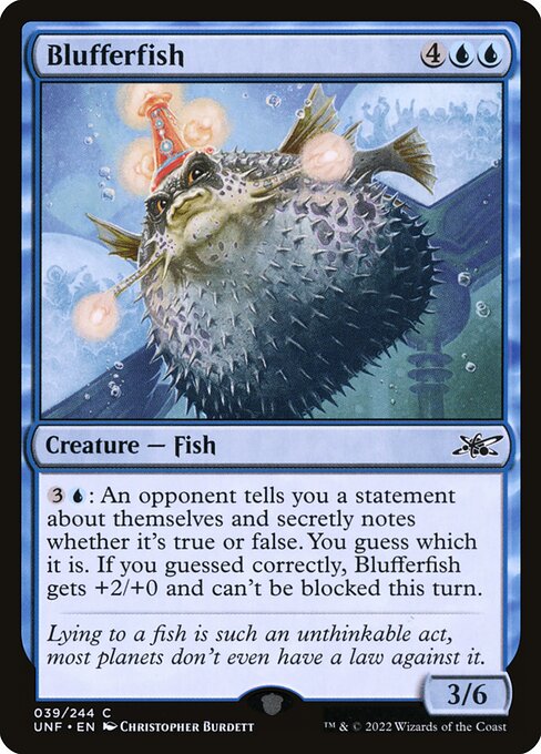 Blufferfish – Unfinity (UNF-39) Magic: The Gathering card Main image