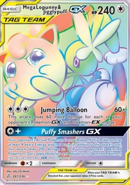 Mega Lopunny & Jigglypuff GX - Cosmic Eclipse (Secret Rare) [CEC-261] Hauptbild