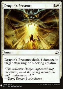 Dragon's Presence - Mystery Booster (Common) [MYS-16]