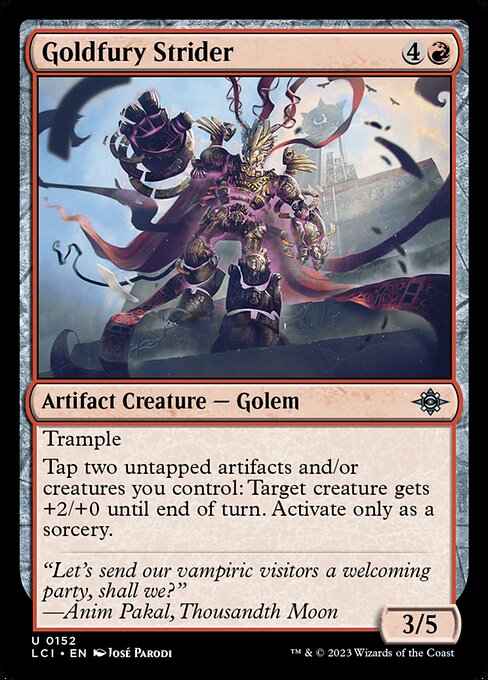 Goldfury Strider – The Lost Caverns of Ixalan (LCI-152) Magic: The Gathering card | LC-REM-20260804-15353651855692-415904fe-b77f-4c1a-850f-688484d629e6