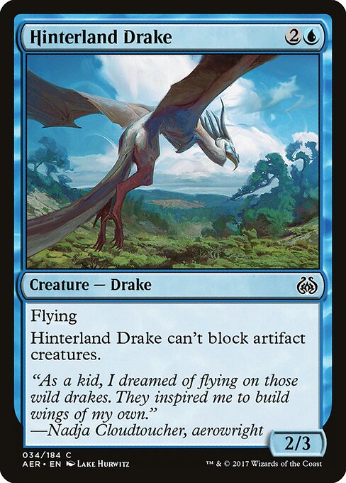 Hinterland Drake – Aether Revolt (AER-34) Magic: The Gathering card