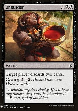 Unburden - Mystery Booster (Common) [MYS-114] Imagen principal del producto