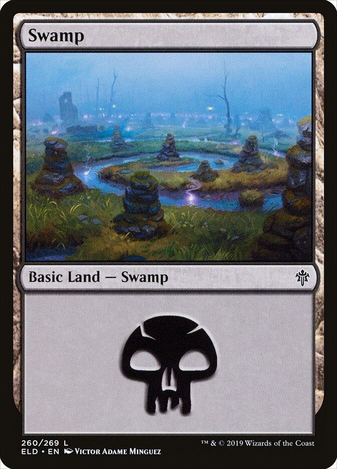 Swamp (V.3) - Throne of Eldraine (Land) [ELD-260]