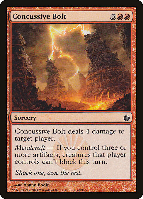 Concussive Bolt – Mirrodin Besieged (MBS-60) Magic: The Gathering card Image principale du produit