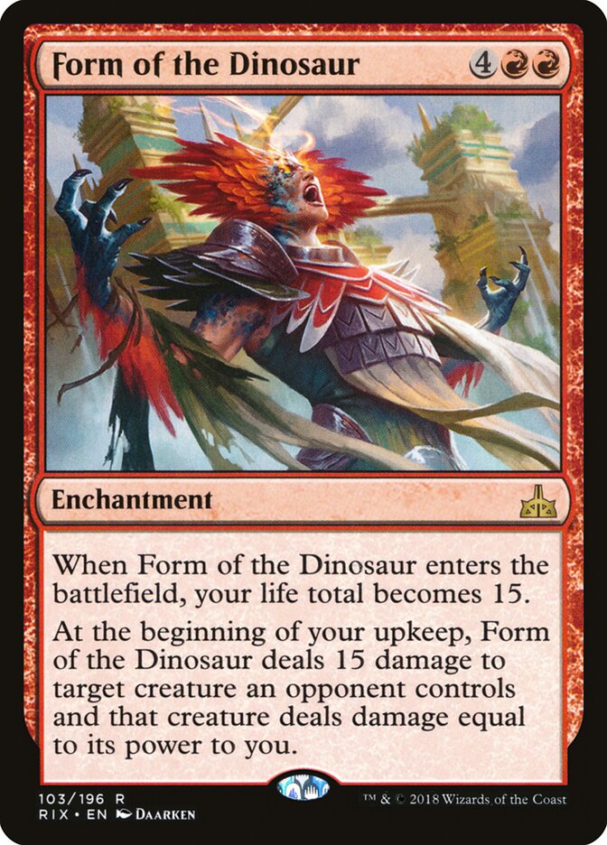 Form of the Dinosaur - Rivals of Ixalan (Rare) [RIX-103]