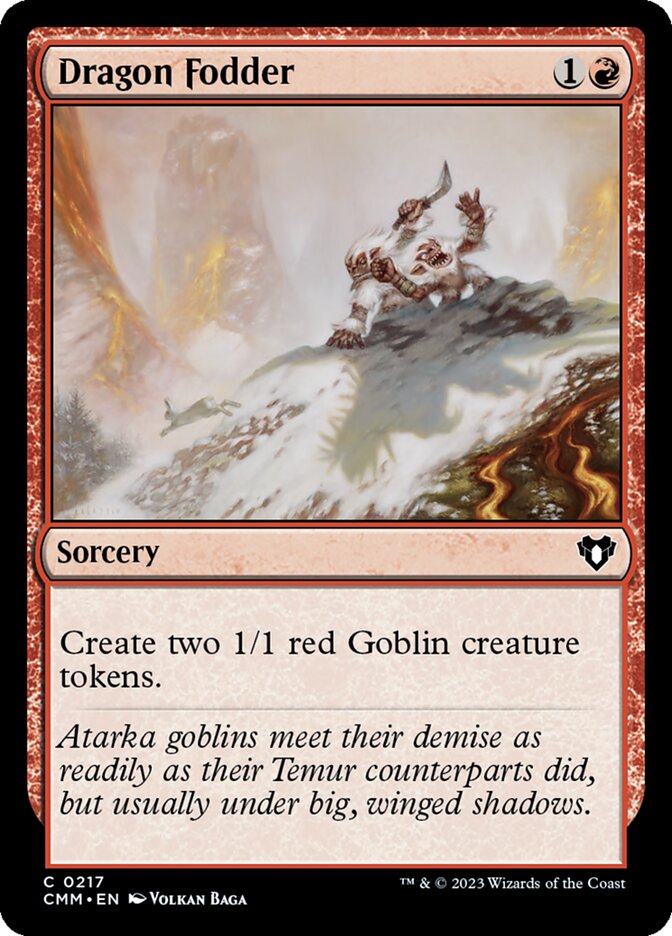 Magic-kaart Dragon Fodder CMM-217 uit Commander Masters (Common)