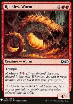 Reckless Wurm - Mystery Booster (Common) [MYS-144] Imagen principal del producto