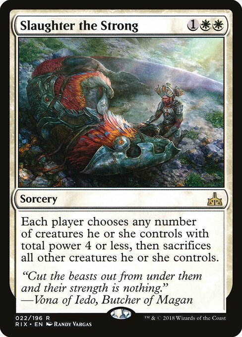 Slaughter the Strong – Rivals of Ixalan (RIX-22) Magic: The Gathering card Hauptbild