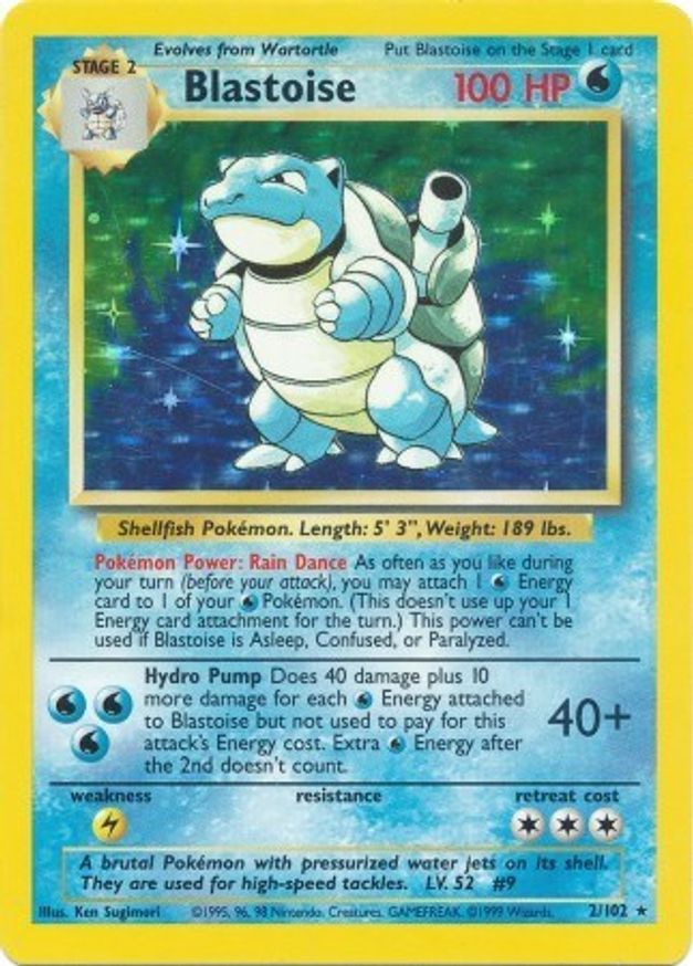 Pokémon-kaart Blastoise 2/102 Holo Rare uit de set Base Set Hauptbild