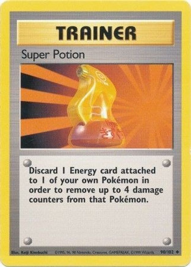 Pokémon-kaart Super Potion 90/102 Uncommon uit de set Base Set Image principale du produit