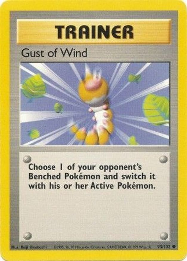 Pokémon-kaart Gust of Wind 93/102 Common uit de set Base Set Hoofdafbeelding