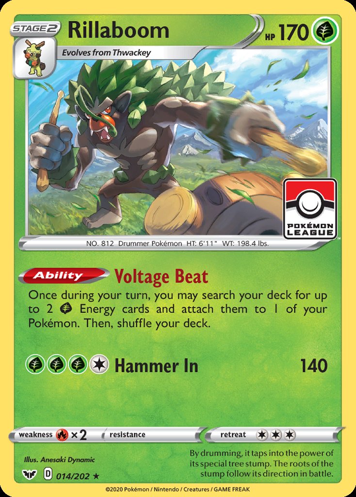Rillaboom - Sword & Shield (Holo Rare) [SSH-14] Immagine principale del prodotto