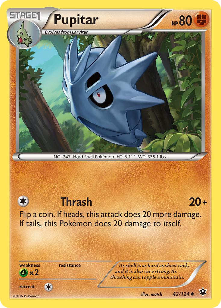 Pupitar – Fates Collide 42 – Pokémon TCG single card Hoofdafbeelding