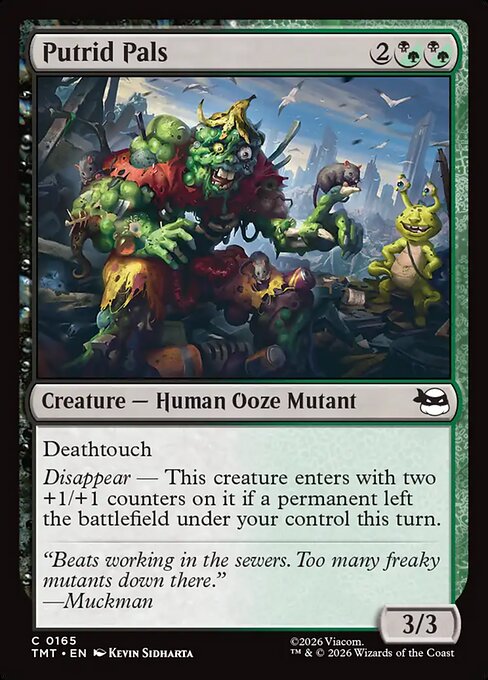 Putrid Pals – Teenage Mutant Ninja Turtles (TMT-165) Magic: The Gathering card