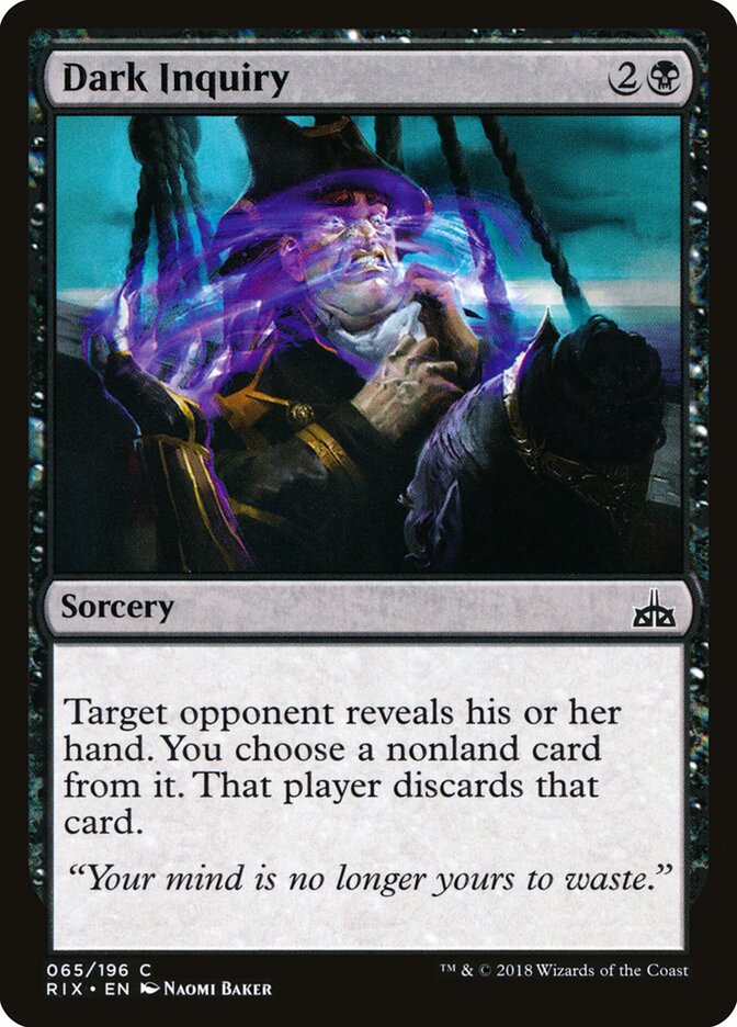 Dark Inquiry - Rivals of Ixalan (Common) [RIX-65]