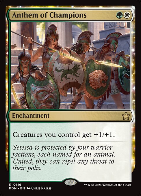 Anthem of Champions – Foundations (FDN-116) Magic: The Gathering card Main image