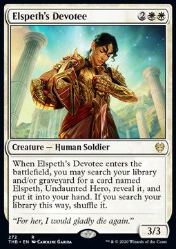 Elspeth's Devotee - Theros Beyond Death: Extras (Rare) [XTHB-272] Imagen principal del producto