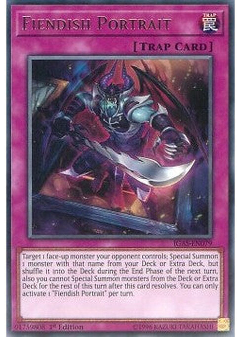 Fiendish Portrait — Ignition Assault (IGAS-079) Yu-Gi-Oh! card Imagen principal del producto